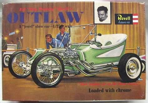 Revell 1/25 Outlaw Ed 'Big Daddy' Roth's 'Jewel' Show Car, H1282-198 plastic model kit Ed Roth Art, Revell Model Kits, Revell Monogram, Plastic Model Kits Cars, Model Cars Building, Plastic Model Cars, Rat Fink, Model Cars Kits, Chevy Bel Air