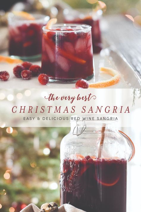 Holiday Sangria Recipes, Christmas Sangria Recipes, Best Sangria, Best Sangria Recipe, Red Sangria Recipes, Winter Sangria, Holiday Sangria, Christmas Sangria, Red Wine Sangria