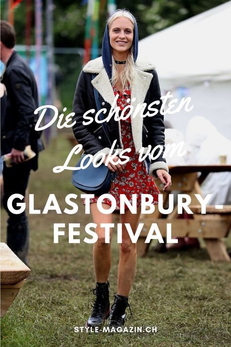 Beim berühmten Open-Air in Somerset geht's nichts ohne Hoodie, Choker und Gummistiefel. #festival #glastonbury #outfit #style #look #spring #sommer #denim #shorts #frau #kleid #spitze #hippie #ootd #festivalfashion #festivalmakeup #beautytips #beauty #fashion #style #makeup #batik #leder #hoodie #choker gummistiefel Glastonbury Festival Fashion, Festival Make Up, Festival Mode, Lily Donaldson, Glastonbury Festival, Festival Inspiration, Festival Looks, Alexa Chung, Outfit Style