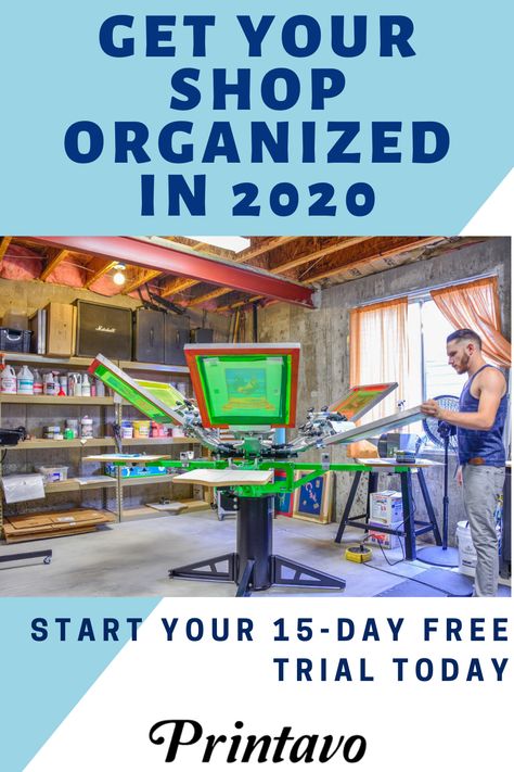 Screen Print Shop Organization, Screen Printing Shop Layout, Garage Screen Printing Shop, Screen Printing Materials List, Woodshop Layout, Diy Wash Out Booth Screen Printing, Tshirt Press Machine Screen Printing, Screen Printing Shops, Studio Workspace