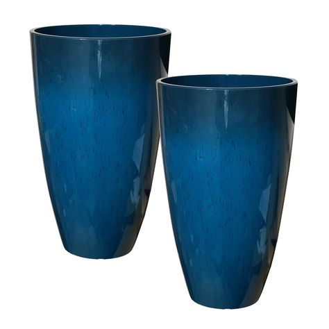 PRICES MAY VARY. ELEGANT PLANTING POTS SET – Our plastic planter pots are designed with a glossy finish on the exterior that not only looks visually appealing but also adds elegance to your space and blends seamlessly with any decor. Make your space feel instantly more sophisticated and refreshed. FOR INDOOR & OUTDOOR USE – Rubber bond outdoor/indoor planters with their lightweight design are perfectly suited for easy placement and movement. Ideal for cozy living room corners, sunlit balconies, Patio Plants In Pots, Front Door Planter Ideas, Landscape Pots, Pool Planters, Front Door Planters, Pots Set, Pots For Plants, Plastic Planter, Planting Pots