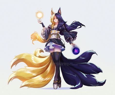 Zanpakuto Spirit, Woman Anime Art, Kitsune Woman, Wild Magic, 9 Tails, Female Character Concept, Fox Girl, Anime Animals, Anime Tattoos