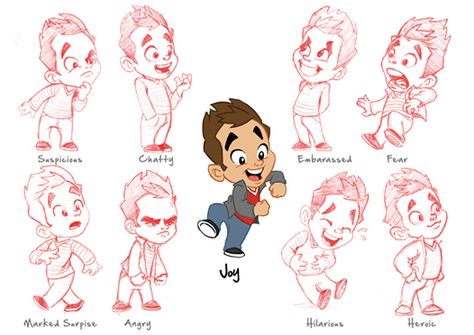 Cartoon Character Model Sheet, Excited Character, Kids Cartoon Characters, Character Design Tutorial, Boy Cartoon, Character Model Sheet, Character Model, Boy Illustration, Cartoon Sketches