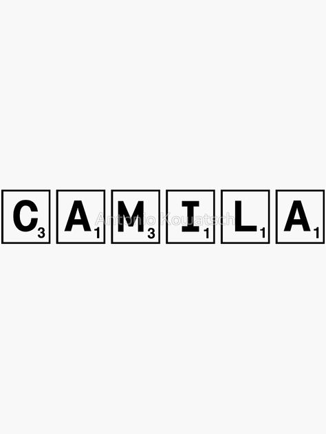 Camila Name, Name Label, Label Sticker, Name Labels, Moon Goddess, Label Design, Sticker Labels, How To Introduce Yourself, Sticker Design