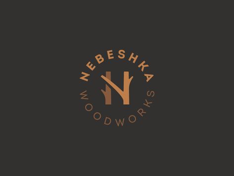 Woodwork Logo, Wood Logo Design, Trendy Logo Design, Wood Logo, Woodworking Logo, Trendy Logos, Tree Logos, Woodworking Ideas, Luxury Logo