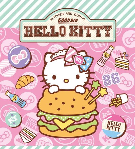 . Hello Kitty Food, Hello Kitty Apple, Food Hamburger, Hello Kitty Imagenes, Hello Sanrio, Melody Wallpaper, Hello Kitt, Charmmy Kitty, Hello Kitty Images