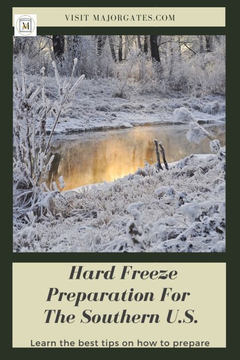 In preparation for a hard freeze in the southern U.S., you need to do a few things to make sure you are prepared. In the past few years, the southern U.S. has experienced some unusually cold weather. There are some things you can do to be better prepared for these cold snaps. #HardFreezePrep #EmergencyPreparation #BlackoutPreparation Preparing For Cold Weather, Cold Weather Preparation Tips, Food Preparedness, Icy Weather, Freezing Rain, Florida Weather, Freezing Weather, Emergency Preparation, Freezing Cold