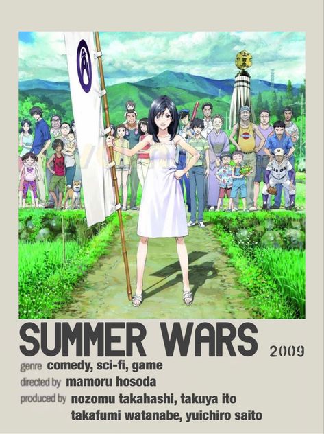 summer wars movie poster Summer Wars Poster, Anime Summer Wallpaper, Summer Wars Anime, Summer Wars, Anime Wall Prints !!, Anime Summer, Japanese Animated Movies, Anime Suggestions, App Anime