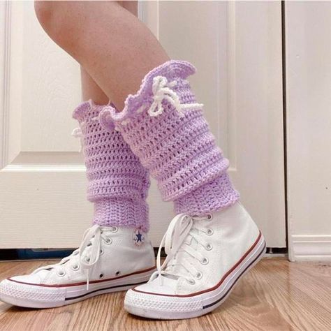 Leg Warmer Crochet, Purple Leg Warmers, Crochet Legwarmers, Lavender Crochet, Crochet Leg Warmers, Inspo Outfit, Leg Warmers, Light Purple, Handmade Crochet