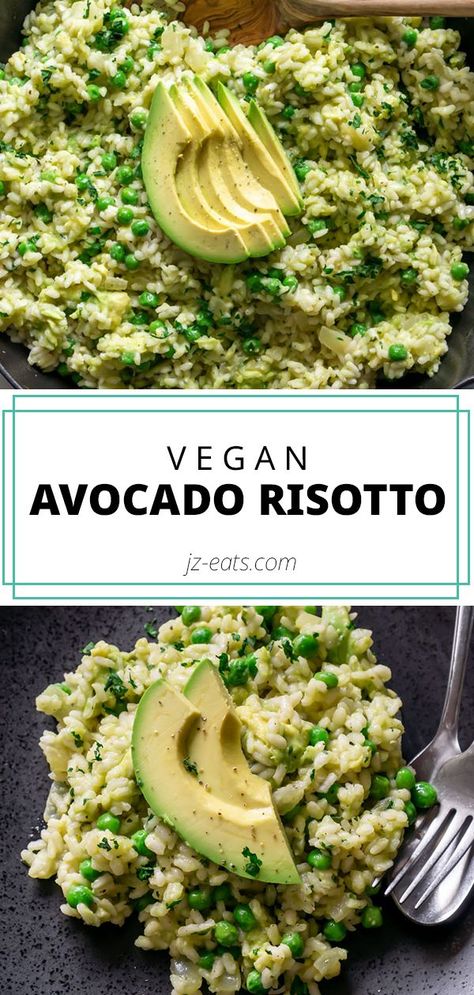 . Quinoa And Avocado Recipes, Rice Avocado Recipes, Vegetarian Recipes With Avocado, Vegan Recipes With Avocado, Avocado Mash Recipes, Vegan Risotto Recipes, Avocado Dinner Recipes, Avocado Recipes Vegan, Avocado Risotto