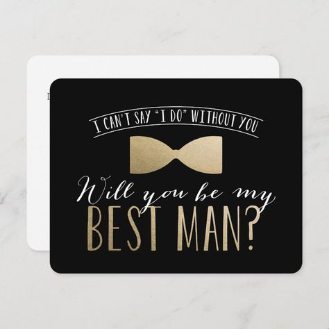 Will you be my Best Man? | Groomsmen Invitation Be My Best Man, Groomsmen Invitation, Be My Groomsman, Bridal Party Proposal, Ring Bearer, Maid Of Honor, A Good Man, Sign Poster, Bridal Party