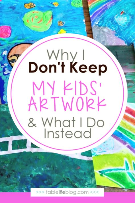 Confession time: my kids spend tons of time working on art, but I don't always keep my kids' artwork. Here's why I don't keep it and what I do instead.  #homeschooling #homeschoolart #kidsart #homeschoolparents #ihsnet Storing Kids Artwork, Save Kids Artwork, Kids Collage, Well Educated, Childrens Artwork, Kids Memories, Homeschool Art, I Don't Always, Kids Artwork