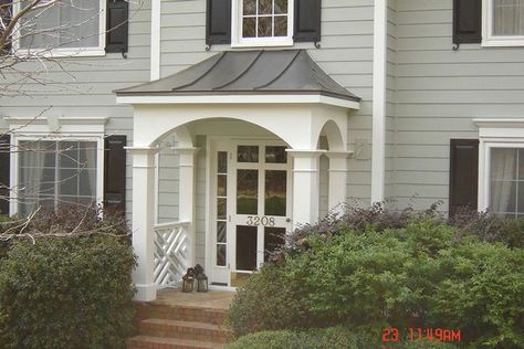 Front Entrance Portico Design | ... | Front Porch Photos, Portico Pictures, Front Entry Covered House Exterior Before And After, Portico Entry, Front Porch Remodel, Front Porch Addition, Door Overhang, Veranda Design, Portico Design, Porch Styles, House Front Porch