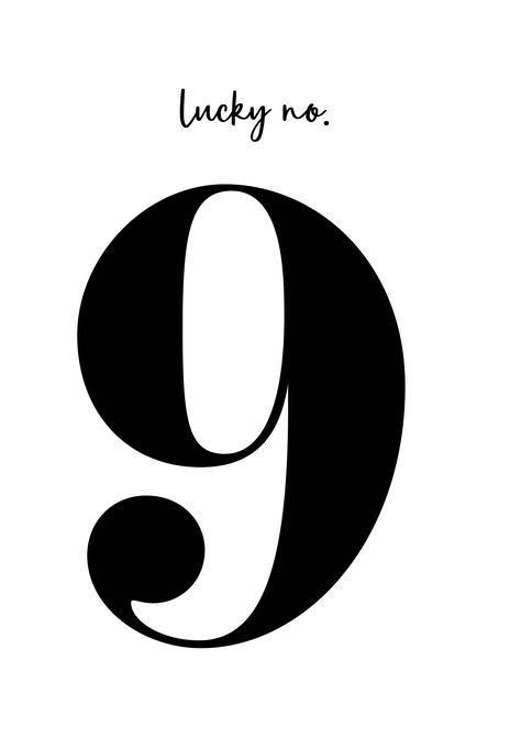 Number 9 Aesthetic, 9 Tattoo Number, Black White Typography, Cool Numbers, Number Wallpaper, Ikea Frame, Number Fonts, Bold Aesthetic, Eclectic Wall Art