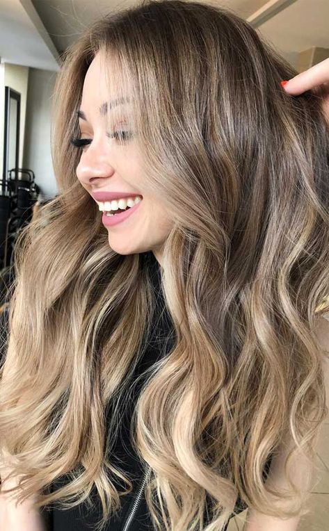 hair-color-trends-2020 - Fabmood | Wedding Colors, Wedding Themes, Wedding color palettes Brown Chocolate Hair Color, Hair Color Ideas Light Brown, Brown Hair Color Balayage, Brown Chocolate Hair, Hair Color Ideas Light, Reverse Balayage Blonde To Brown, Subtle Blonde Balayage, Warm Brown Balayage, Going Brunette