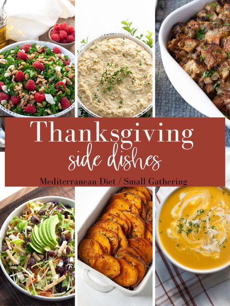 Mediterranean Diet Thanksgiving Side Dishes that are perfect for small gatherings. Healthy side dishes that are full of flavor. #mediterraneandietrecipes #thanksgivingsidedishes #smallgatheringrecipes #thanksgiving #november #novemberrecipes #healthyholidayrecipes #healthysidedishes #healthythanksgivingrecipes Small Thanksgiving, Mediterranean Diet Recipes Dinners, Thanksgiving Gathering, Healthy Thanksgiving Recipes, Appetizers For Kids, Festive Appetizers, Kids Thanksgiving, Small Gathering, Healthy Holiday Recipes