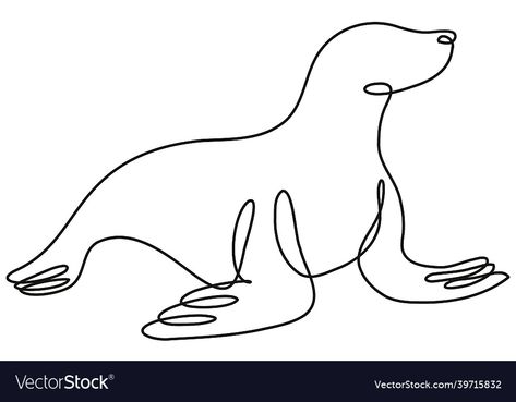 Line Drawing Illustration, A Seal, Doodle Style, Continuous Line Drawing, Continuous Line, Tattoo Inspo, Mini Tattoos, Wire Art, Transparent Png