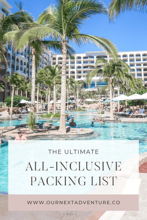 All Inclusive Packing List, Packing List Mexico, Mexico Packing List, Vacation Packing List, Road Trip Packing List, Road Trip Packing, All Inclusive Vacations, All Inclusive Resort, Resort Vacation