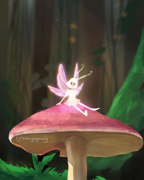 Andre Core, Fairy Moodboard, Spirit Forest, Forest Mushrooms, Drawing Study, Oc Character, Procreate Drawing, Cottage Fairy, Cottagecore Cottage