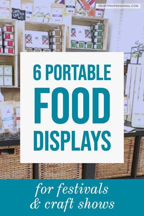 6 portable food display ideas for festivals and craft show vendor booths. Food Booth Ideas Festival, Bbq Food Vendor Booth Ideas, Food Vendor Table Display Ideas, Food Booth Display, Vendor Booth Display Ideas Food, Candy Vendor Booth Ideas, Food Vendor Booth Ideas, Food Booth Ideas, Bakery Vendor Booth Display Ideas