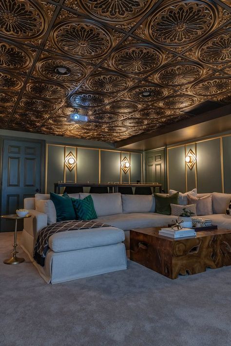 Jen Woodhouse, Basement Decoration, Movie Theater Rooms, Basement Home Theater, Home Theater Room Design, Dream Basement, Theater Room Design, Home Cinema Room, At Home Movie Theater