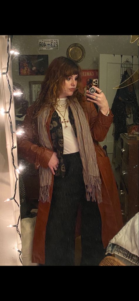 Witchy Outfits For Work, Boho Ethereal Aesthetic, Rockstar Boho Style, Whimsigoth Fashion Fall, Dark Academia Boho Outfits, Cardigan Boho Outfit, Whimsigoth Christmas Outfit, Whimsigothic Winter Outfits, Dark Eclectic Fashion