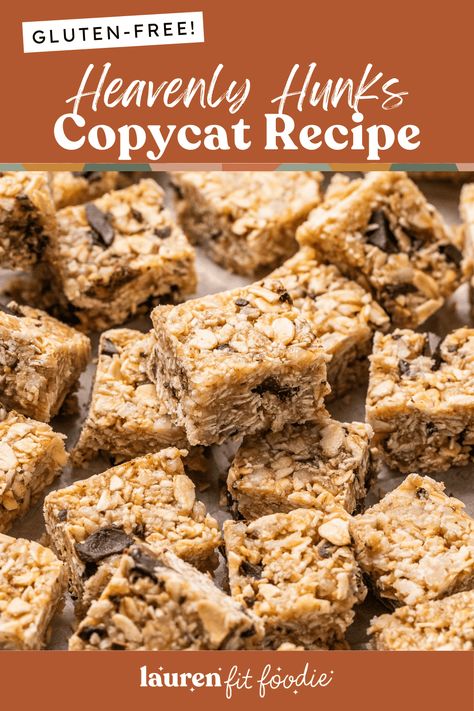 This copycat Heavenly Hunks recipe tastes just like the real deal but healthier! These easy no-bake cookies are sweet, chewy and make the best snack or gluten-free dessert! Heavenly Hunks Recipe, Oatmeal Bites, Easy No Bake Cookies, Easy Oatmeal, Dessert Bites, Peanut Butter Oatmeal Cookies, Healthy Peanut Butter, Copycat Recipe, No Bake Treats