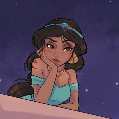 Alanna ☾ on Instagram: “🤨 🧞‍♂️ - Who’s your favorite Disney princess?? ✨ - #disney #disneyprincessart #aladdin #jasmine #fanart #princessjasmine…” Jasmine Fanart, Princess Jasmine Art, Jasmine Drawing, Jasmine Art, Aladdin Art, Birthday Drawing, Favorite Disney Princess, Disney+ Icon, Aladdin Jasmine