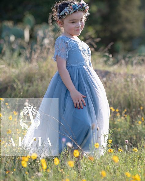 Blue Grey Flower Girl Tulle Dress by AlziaDresses on Etsy Dusty Blue Flower Girl, Gray Flower Girl, Flower Girl Dresses Blue, Girls Tulle Dress, Flower Girl Dresses Tulle, Grey Flowers, Wedding Collection, Flower Girl Dress, Christmas Dress