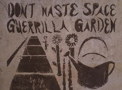 Shareable: Transforming Neighborhoods Through Guerrilla Gardening Punk Gardening, Green Anarchy, Guerilla Gardening, Solar Punk, Guerrilla Gardening, Protest Art, Community Garden, Punk Art, Power To The People