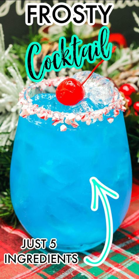 Frosty The Snowman Drink, Frosty The Snowman Cocktail, Christmas Alcholic Drinks, Winter Wonderland Cocktail, Snowman Cocktail, Snowman Drink, Fun Christmas Drinks, Christmas Themed Drinks, Holiday Drinks Alcohol Christmas