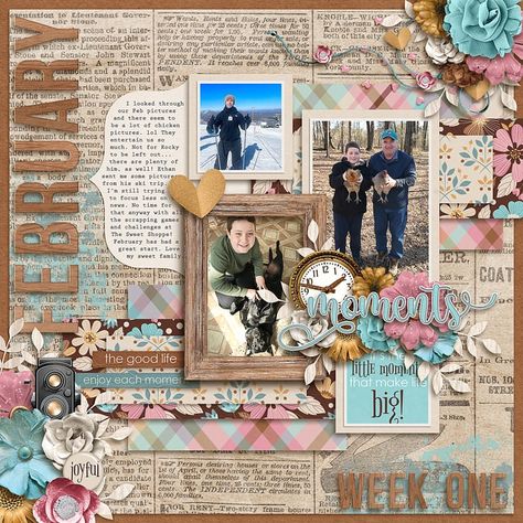 Month In Review Scrapbook Layout, Victoria Marie Scrapbook Layouts, Savannah Scrapbook Layouts, Mosaic Moments Scrapbook Layouts, Journaling Templates, Month In Review, Echo Park Scenic Route Layouts, Memory Maker, Digital Scrapbooking Templates