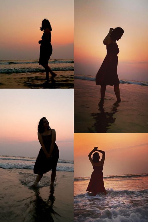 This is how you can take photos with sunset and make collage Sunset | Sunset paintings | Sunset pics | Sunset photography Sunset Photo Ideas Instagram, Collage Sunset, Sunset Photo Ideas, Paintings Sunset, Sunset Paintings, Sunset Photoshoot, Set Photo, Sunset Pics, Sunset View