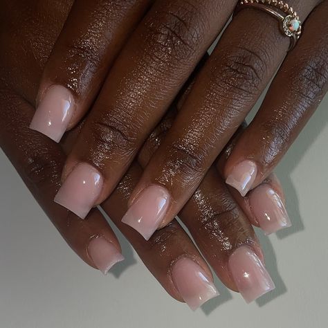 acrylic overlay over natural nails 💅🏽 . #nailtech #acrylicoverlay #naturalnails #lanailtech #shortnails #pinknails #squarenails #ombrenails #lanails #longnails #airbrushnails #hellokittynails Overlay Nails, Acrylic Overlay, La Nails, Airbrush Nails, Shaped Nails, Hello Kitty Nails, Nails 2024, Square Nails, Ombre Nails