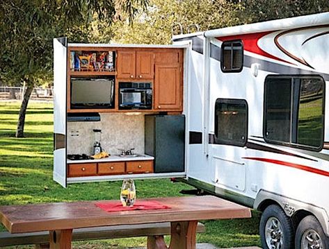 7 Best Travel Trailers With Outdoor Kitchens – RVBlogger Camper Rebuild, Cargo Camper, Offroad Trailer, Cheap Rv, Best Travel Trailers, Used Campers, Outdoor Camping Kitchen, Kombi Motorhome, Camper Reno