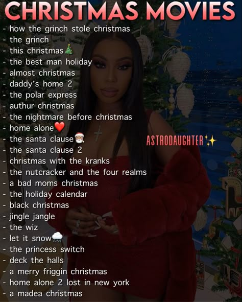 Must Watch Christmas Movies List, Movies To Watch List Christmas, Black Christmas Movies List, Christmas Films Netflix List, Chrimas Movie List, Netflix Movie List, Netflix Suggestions, Christmas Movies List, Netflix Shows To Watch