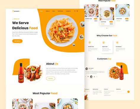 Food Landing Page, Page Design Ideas, Food Website Design, 블로그 디자인, Dessert Restaurant, Restaurant Website Design, Food Web Design, Recipe Web, Ui Ux 디자인