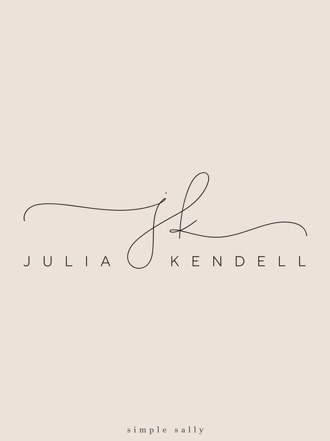 Examples — Simple Sally Logo Design Inspiration Esthetician, Business Design Ideas Logo, Sleek Logo Design Inspiration, Name Logos Ideas, Dainty Logo Design, Logo Ideas Design Personal Branding, Elegant Logo Design Classy, Aesthetic Logo Design Ideas, Name Logo Ideas