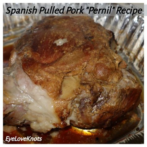 Spanish Pulled Pork “Pernil” Recipe Spanish Pulled Pork, Spanish Pork Shoulder, Pork Pernil, Pernil Recipe, Spanish Pork, Latin Dishes, Pork Meals, Pulled Pork Recipes, Hispanic Food