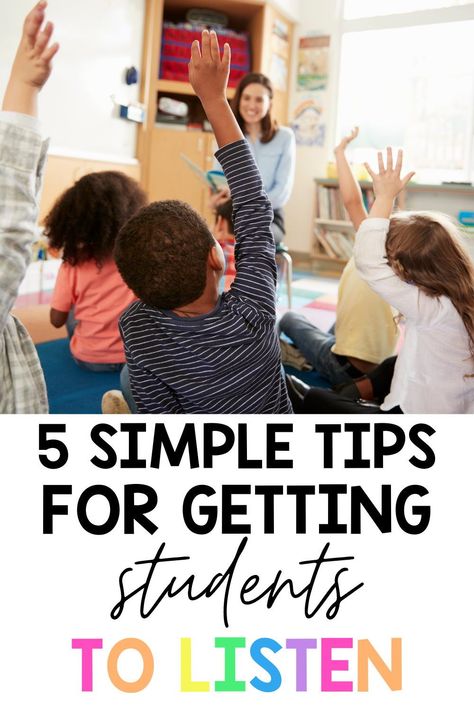 Classroom Listening Strategies, How To Get Preschool Class To Listen, How To Get Kindergarteners To Listen, How To Get Preschoolers To Listen, Preschool Discipline Ideas Classroom Behavior, Listening Strategies For Students, Positive Classroom Management Preschool, Chatty Class Classroom Management, Listening Activities For Kids