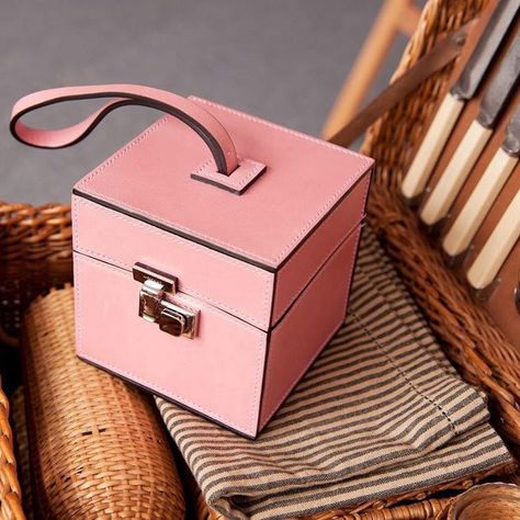 Moynat mini vanity Mini Vanity, Mode Rose, Unique Handbags, Box Purse, Leather Box, Bag Trends, Cute Bags, Stylish Bag, Beautiful Bags