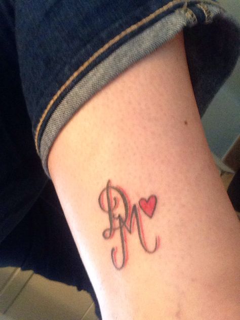 Initials D & M tattoo for my sons M And D Tattoo, D And M Letters Love, M D Tattoo Letter, Letter D Tattoos, Dm Tattoo Letter, D Name Tattoo, D And M Logo, Dm Tattoo, D Tattoo Initial