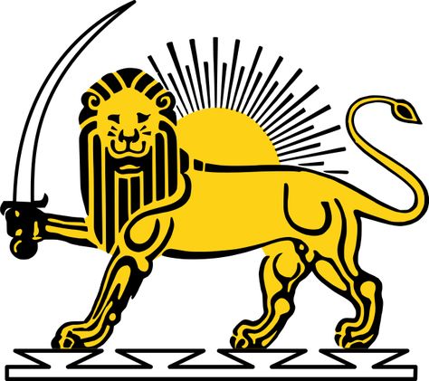 The Lion and Sun is one of the main emblems of Iran, and formerly was an element in Iran's national flag. The motif, which illustrates ancient and modern Iranian traditions, became a popular symbol in Iran in the 12th century.[1] The lion and sun symbol is based largely on astronomical and astrological configurations: the ancient sign of the sun in the house of Leo,[1][2] which itself is traced back to Babylonian astrology and Near Eastern traditions.[2][3] Persian Lion And Sun Tattoo, Lion Sun Tattoo, Lion And Sun Tattoo, Iran Empire, Persian Lion, Lion And Sun, Ancient Persian Art, Iran Flag, Persian Tattoo