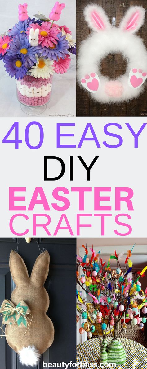 These are 40 of the most beautiful and easy to make Easter crafts for adults that you will find online. These DIY Easter crafts are homemade and you can make them to sell, make your home look lovely to impress your visitors and light up the Easter mood.  Check out these 40 amazing decorations, including wreaths, eggs all your favourite Easter craft. #easter #crafts #eastercrafts #homedecor #eastercraftsforadults #2019 Easy Diy Easter Crafts, Crafts Adults, Outdoor Porches, Diy Easter Crafts, Diy Osterschmuck, Recipes Easter, Easter Crafts For Toddlers, Easter Crafts For Adults, Adult Easter