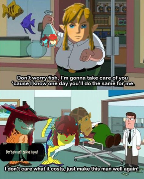 See more 'The Legend of Zelda: Breath of the Wild' images on Know Your Meme! I Griffin, Family Guy Quotes, Family Guy Funny, 4 Panel Life, Peter Griffin, American Dad, Family Humor, Pewdiepie, Betta Fish