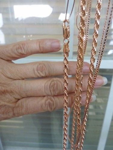 Rose gold Plated Chains. It May be a Fine Layer, but They Look Real. How To Clean Gold, Jewelry Hacks, Clean Gold Jewelry, How To Clean Silver, Pvd Coating, Cleaning Silver Jewelry, Fine Gold Jewelry, Gold Rope Chains, Antique Gold Jewelry