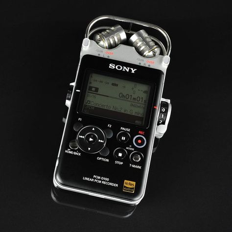 Sony PCM-D100 Portable High Resolution Audio Recorder Voice Recorder Aesthetic, Recorder Aesthetic, Paranormal Equipment, Sony Design, Audio Recorder, Phantom Power, Voice Recorder, Professional Audio, Flash Memory