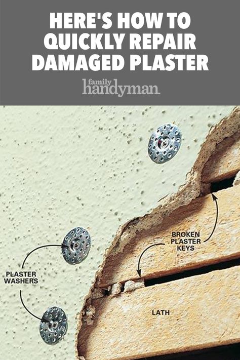 Drywall Repair Hacks, How To Repair Plaster Walls, Cracked Plaster Walls, Patching Plaster Walls, Plaster Ceiling Repair, Old Plaster Walls, Repairing Plaster Walls, Laminate Flooring Diy, Ceiling Repair