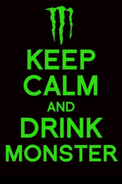 Keep Calm and Drink Monster!! (20 calorie Rehab Green Tea, that is!) Monster Energy Drink Logo, Monster Cans Diy, Monster Decorations, Monster Wall, Monster Energy Girls, Monster Pictures, Bike Logo, Energy Logo, Monster Crafts