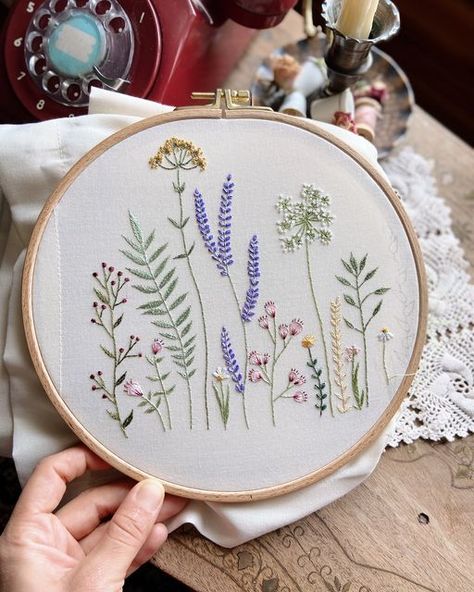 A Field Of Flowers, Field Flowers, Field Of Flowers, Folk Embroidery, Hand Embroidery Pattern, Hand Embroidery Art, June 17, Flower Field, Embroidery Pattern